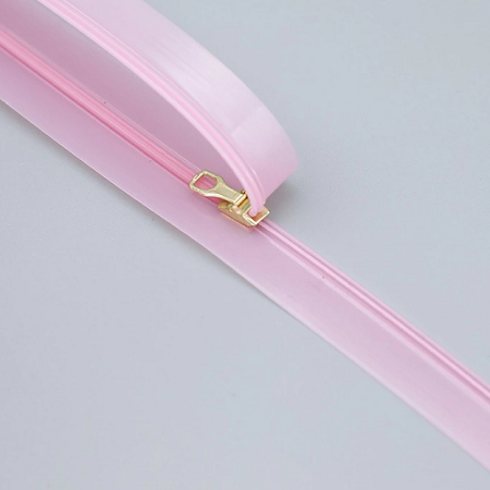 Plasar® Pink Double Track Zipper with Metal Slider